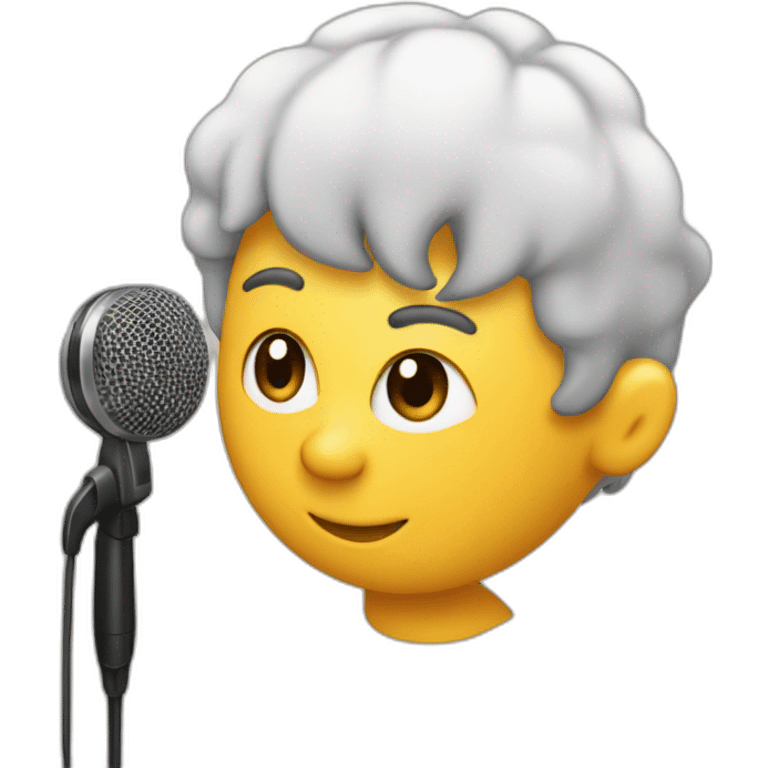 Cantante con micrófono emoji