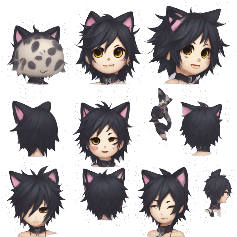 Cute Edgy Attractive Gorgeous Kawaii Anime Punk Catboy emoji