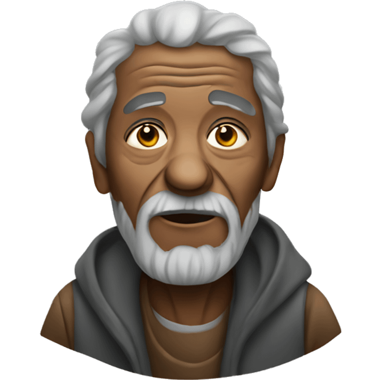 old homeless person emoji