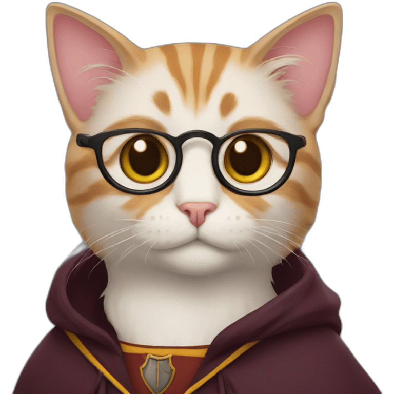 cat in a harry potter costume emoji