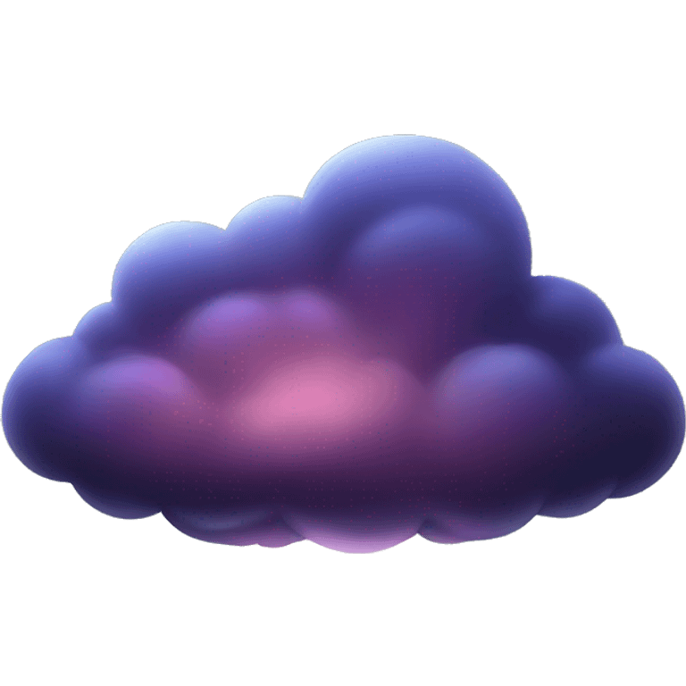 Dark iridescent cloud glowing emoji