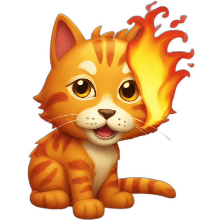 fire cat emoji