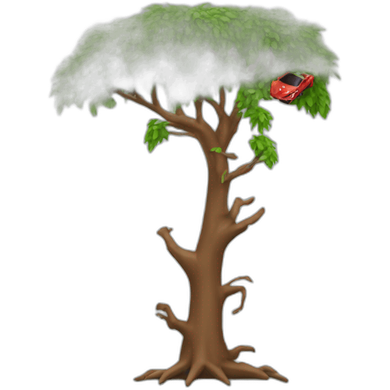 ferrari tree car crash emoji