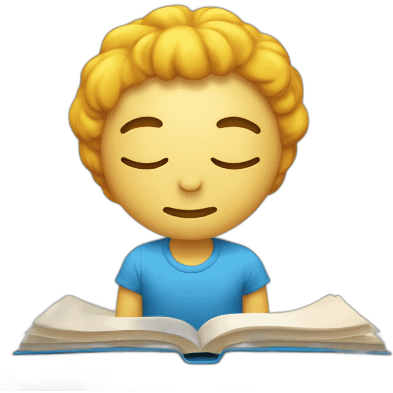 Un livre vivant qui est en train de dormir emoji