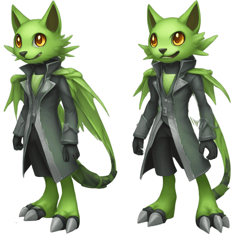 cute cool edgy sharp eldritch ethereal punk Digimon-Fakemon-animal full body emoji