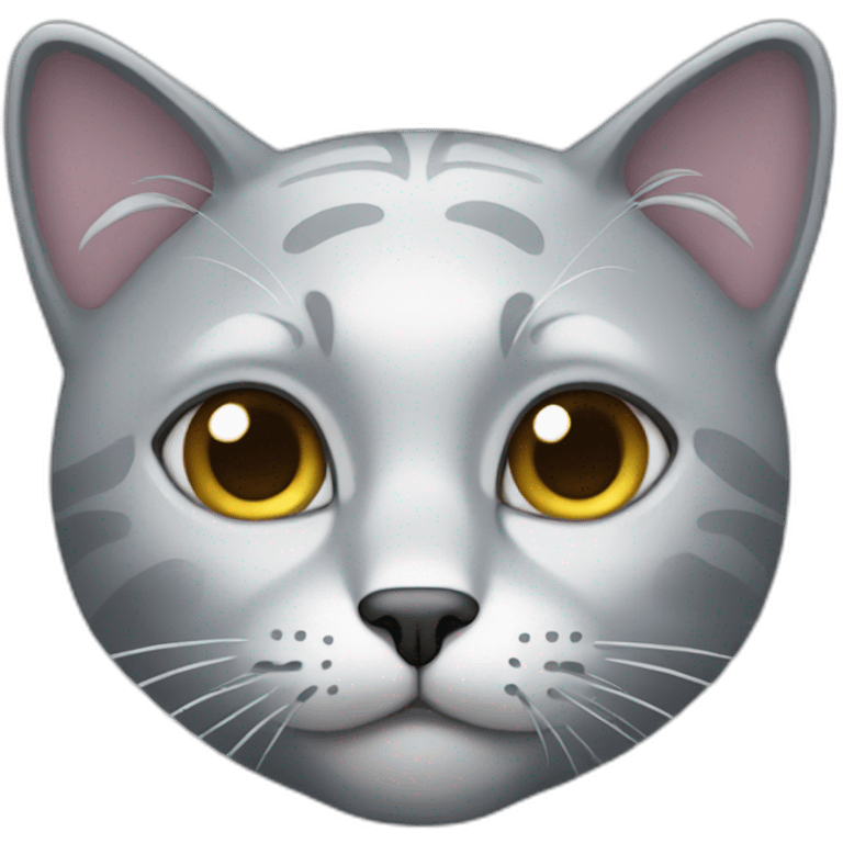 Silver cat emoji