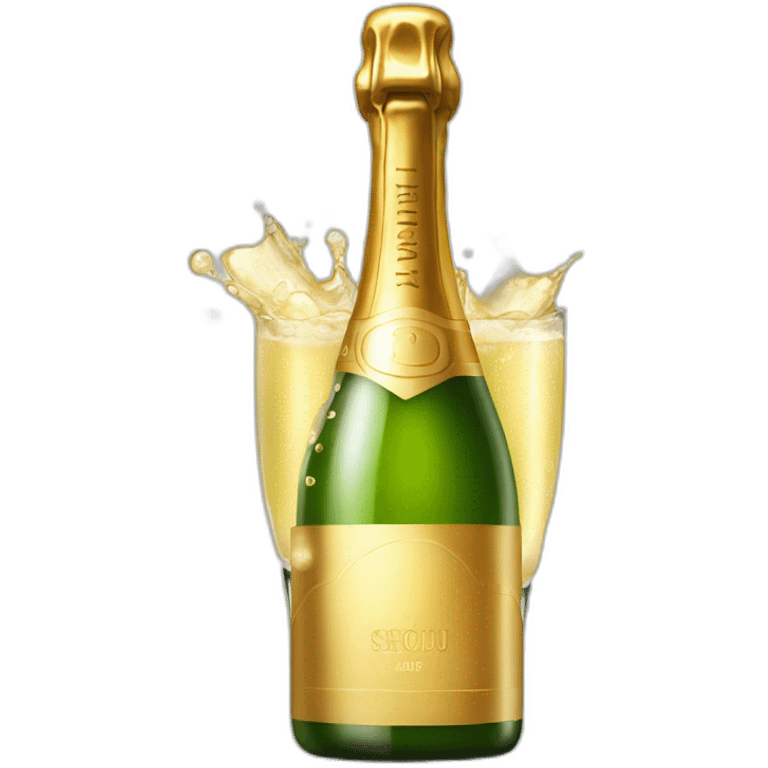 opening-champagne-bottle-with-foam emoji