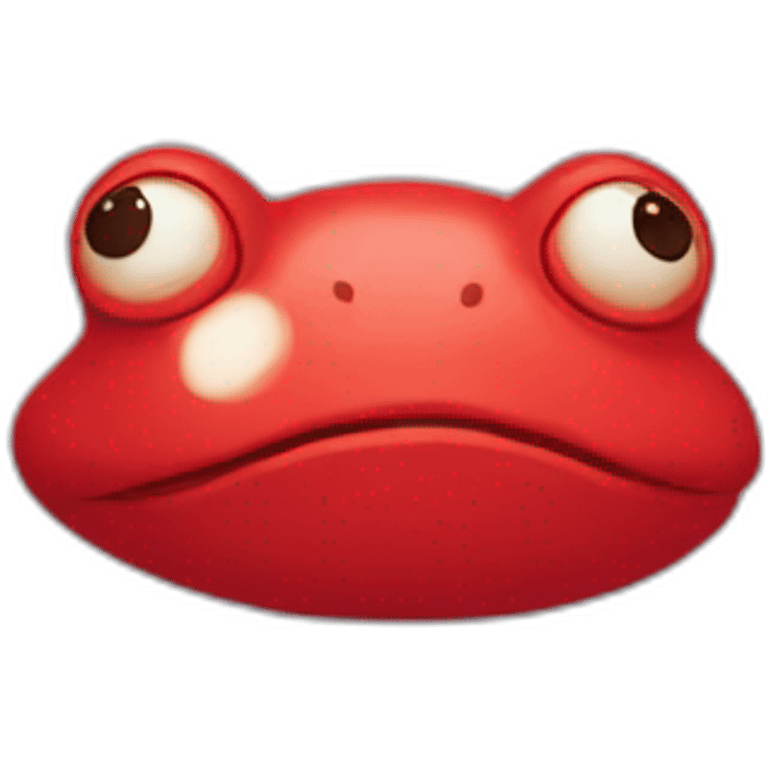 cartoon sad red frog emoji