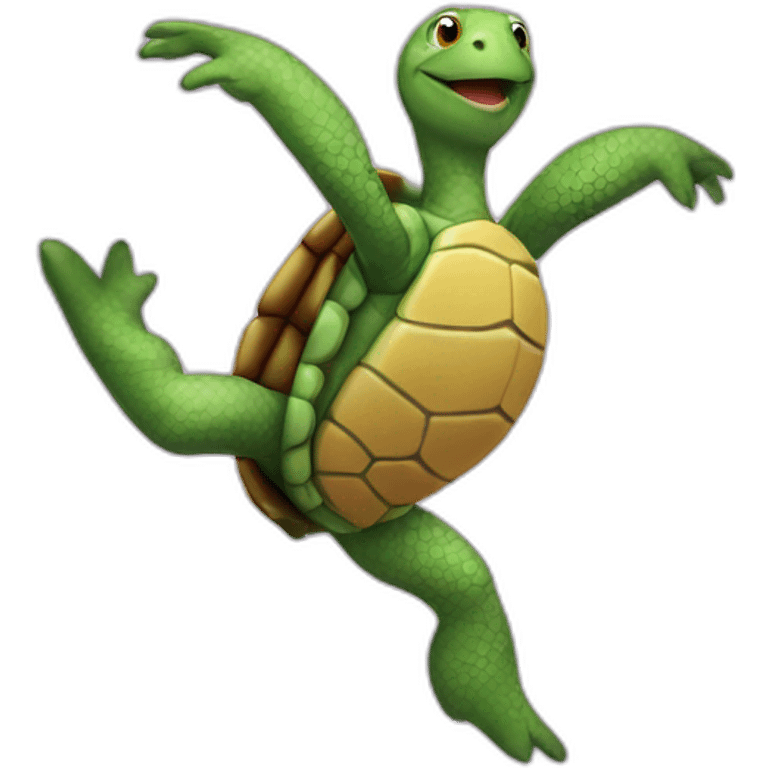 turtle dancing ballet emoji