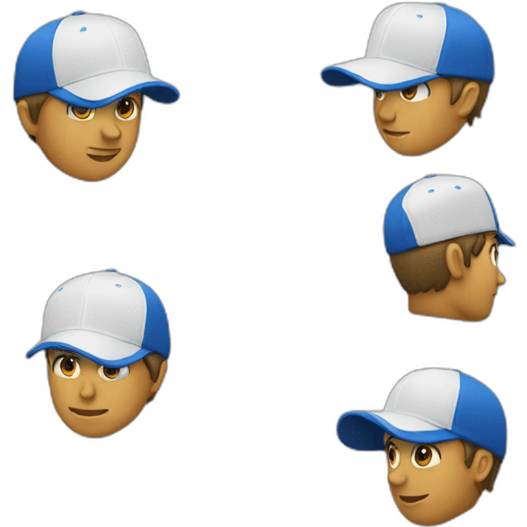 backwards sports cap emoji