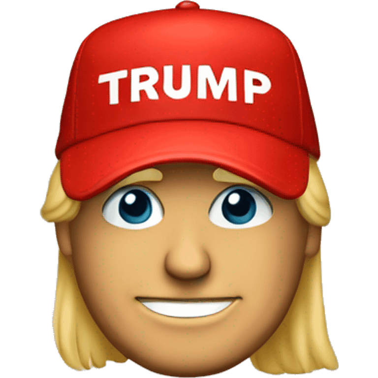 Donald Trump with a ”MAGA” Red hat emoji