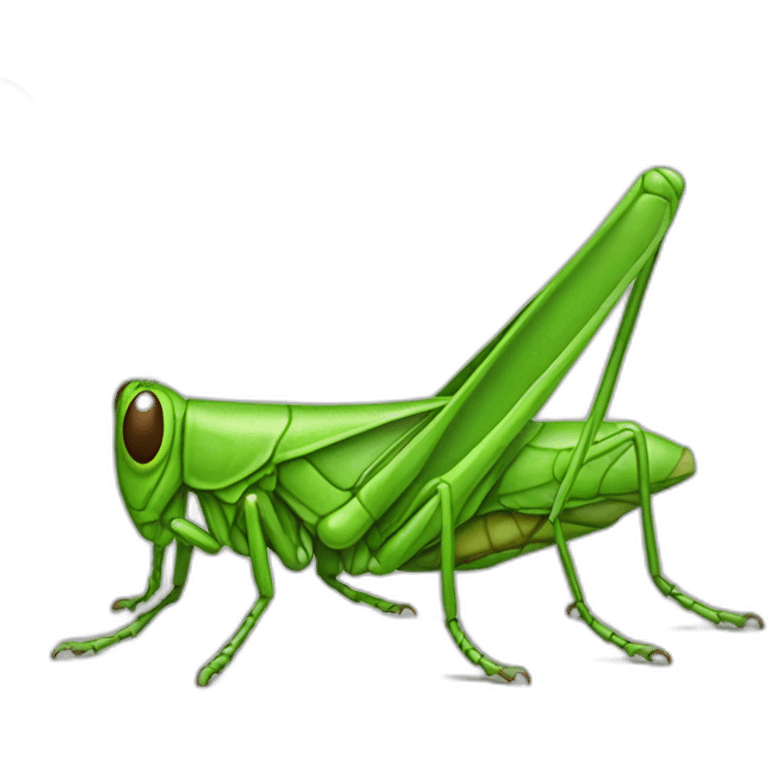 Green grasshopper cycle emoji