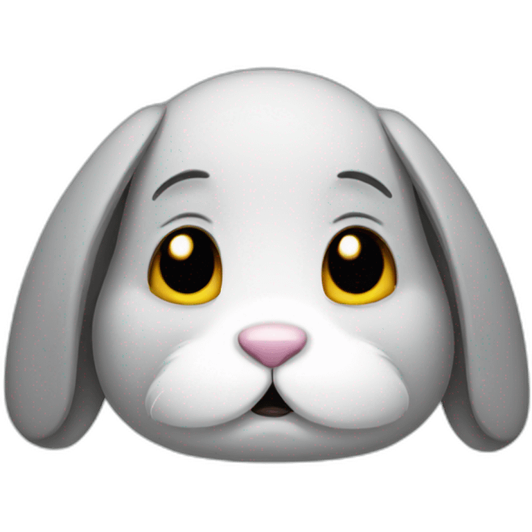 Sad crying rabbit emoji