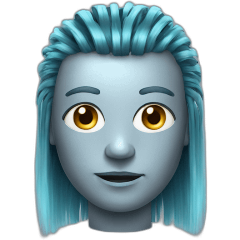 AI robot with hair emoji