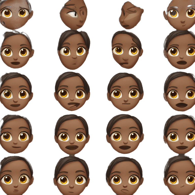 Ikyfl facial expressions dark skin girl emoji