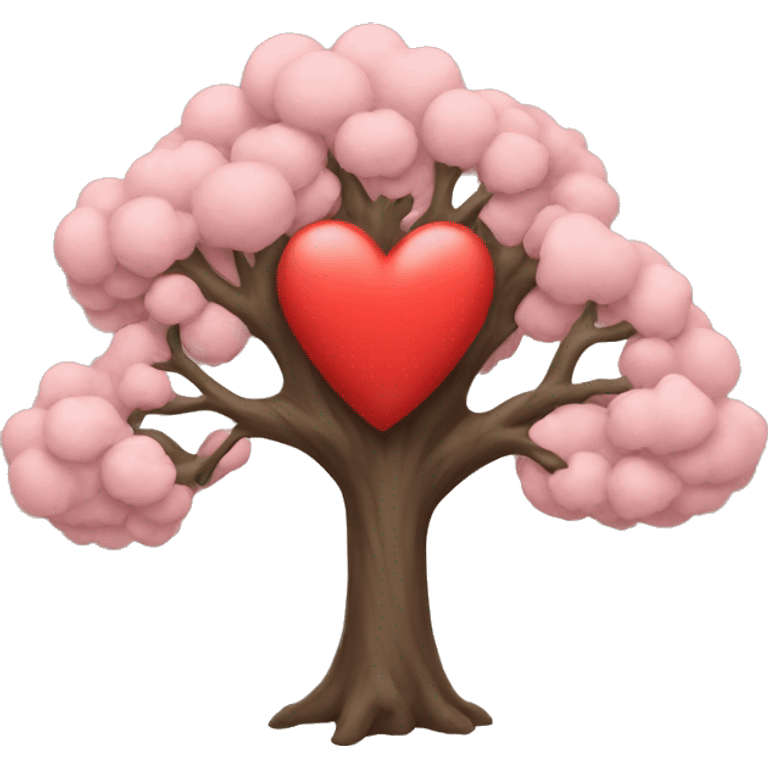 simple tree with heart emoji