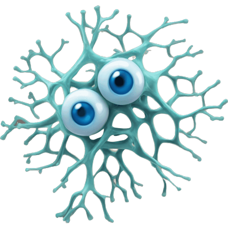 Artificial intelligence in the form of a nerve cell emoji