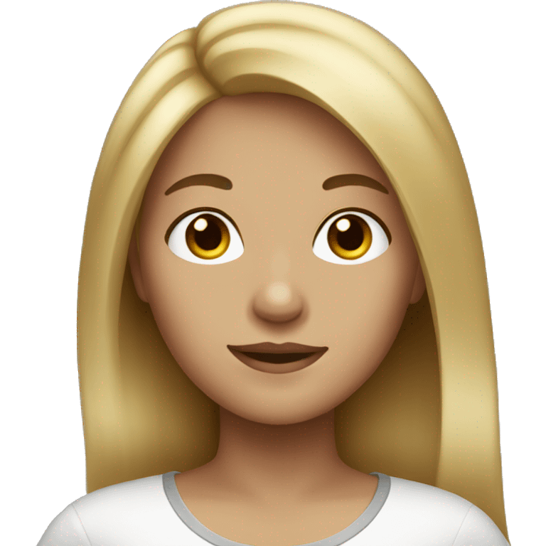 Dark blonde hair girl emoji