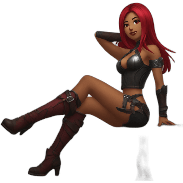 Katarina posing legs sfw emoji