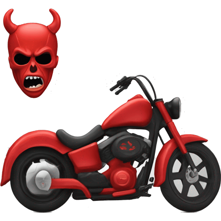 red devil with skid lid chopper emoji