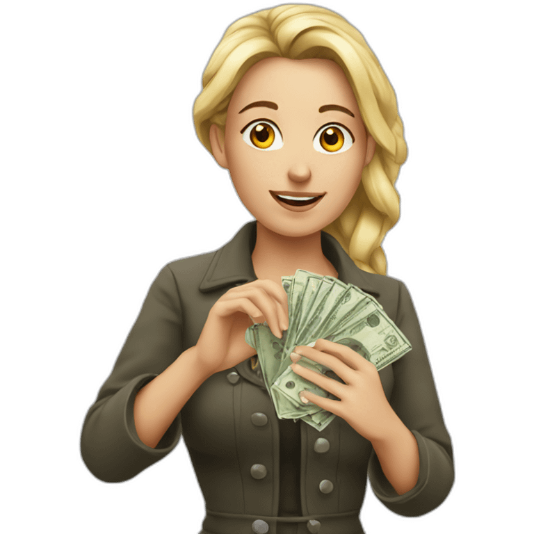 european-women-taking-money emoji