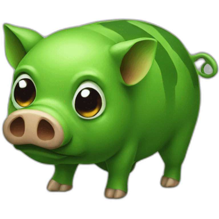 green poisonous pig emoji