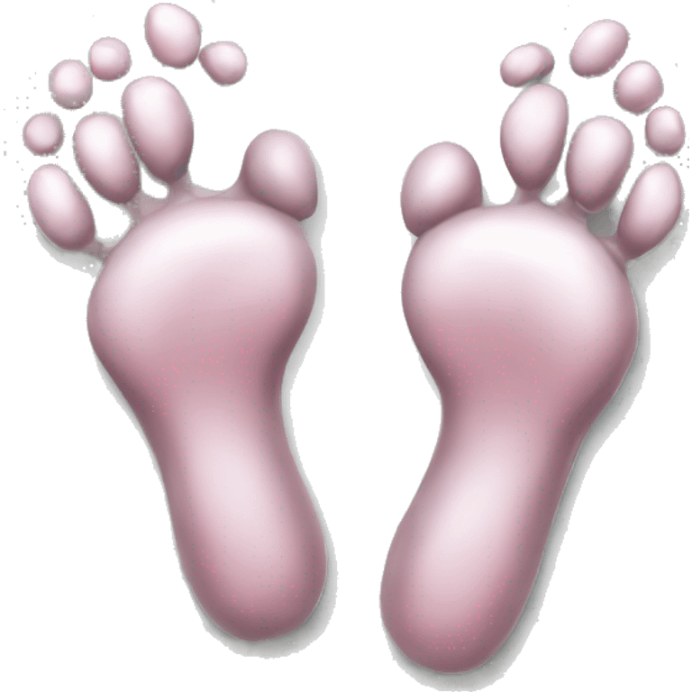 Realistic bunny feet and tail emoji