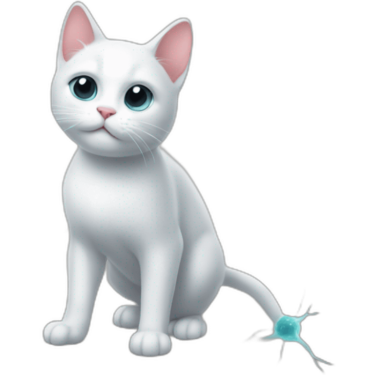 white cat neuron activation meme emoji