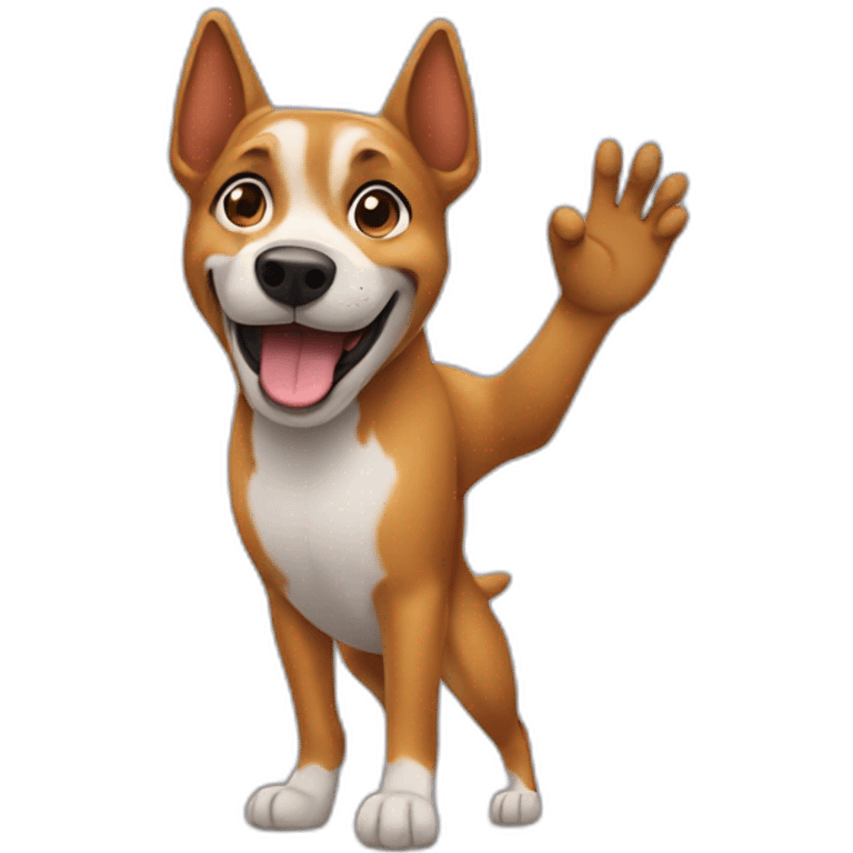 dog-waving-one-hand emoji