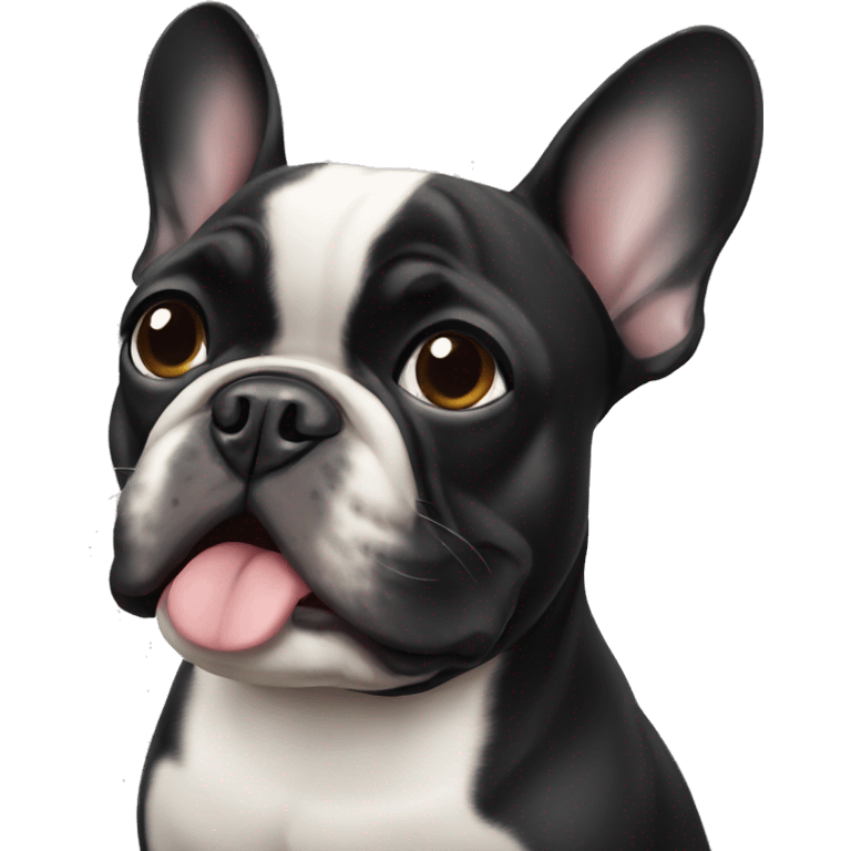 Black french bulldog  emoji