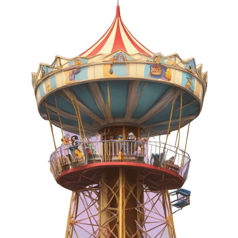 Amusement park drop tower emoji