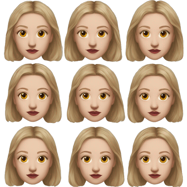 Billie Lourd, teenager hyperreal, photoreal portrait emoji