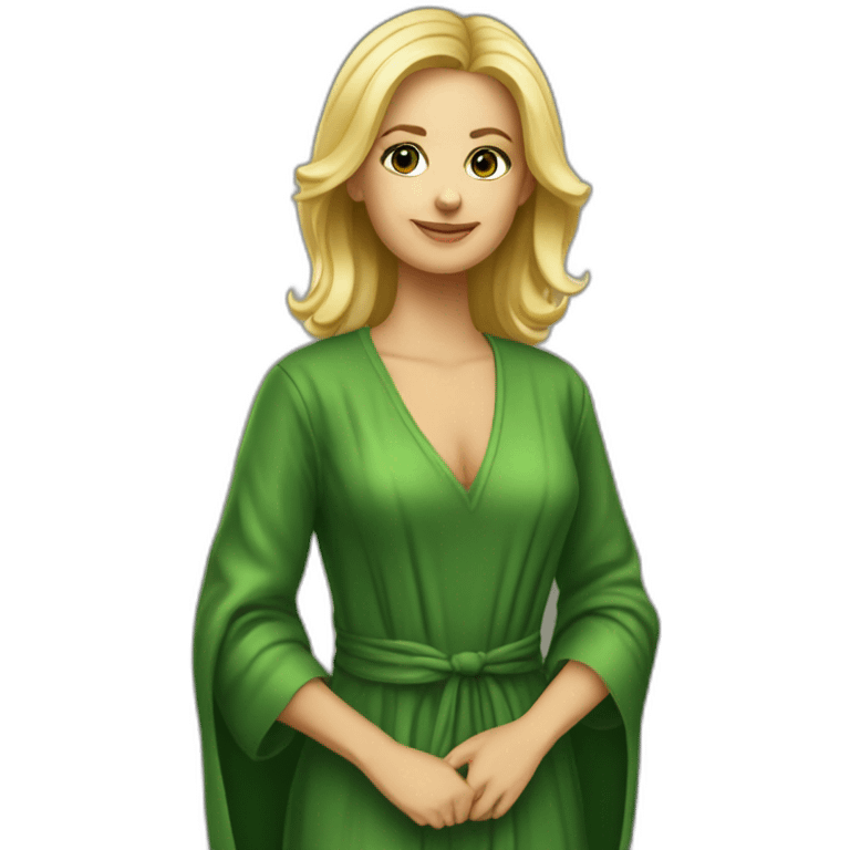 une avocate blonde avec la robe d'avocate emoji