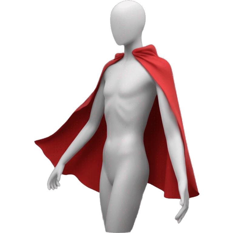 faceless mannequin flapping red cape emoji