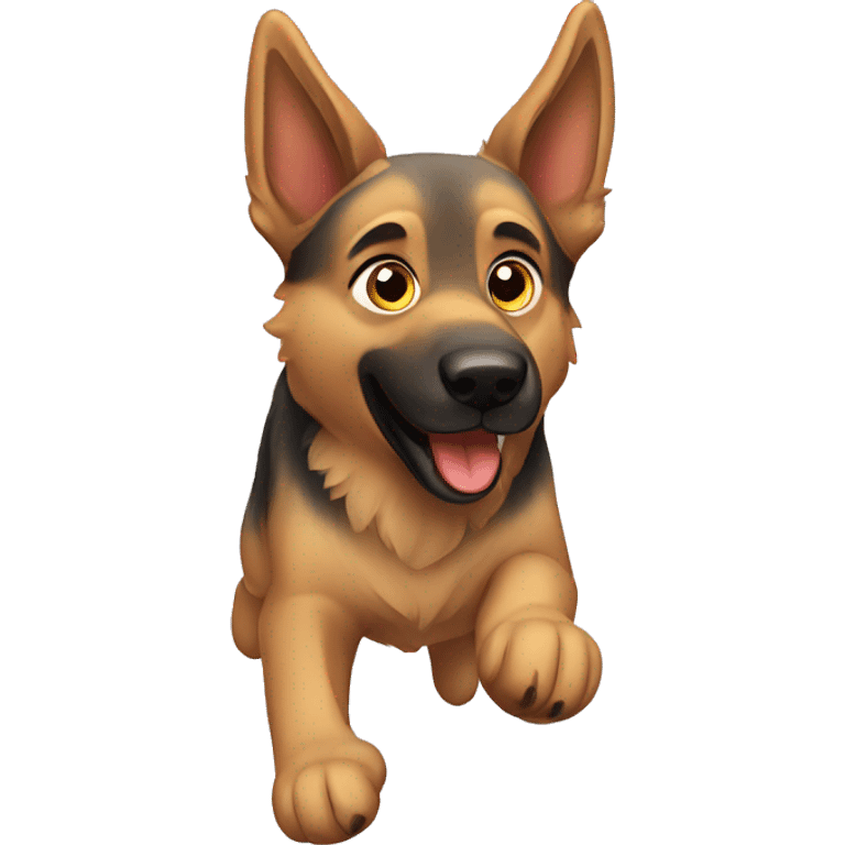 Flying German Shepard dog  emoji