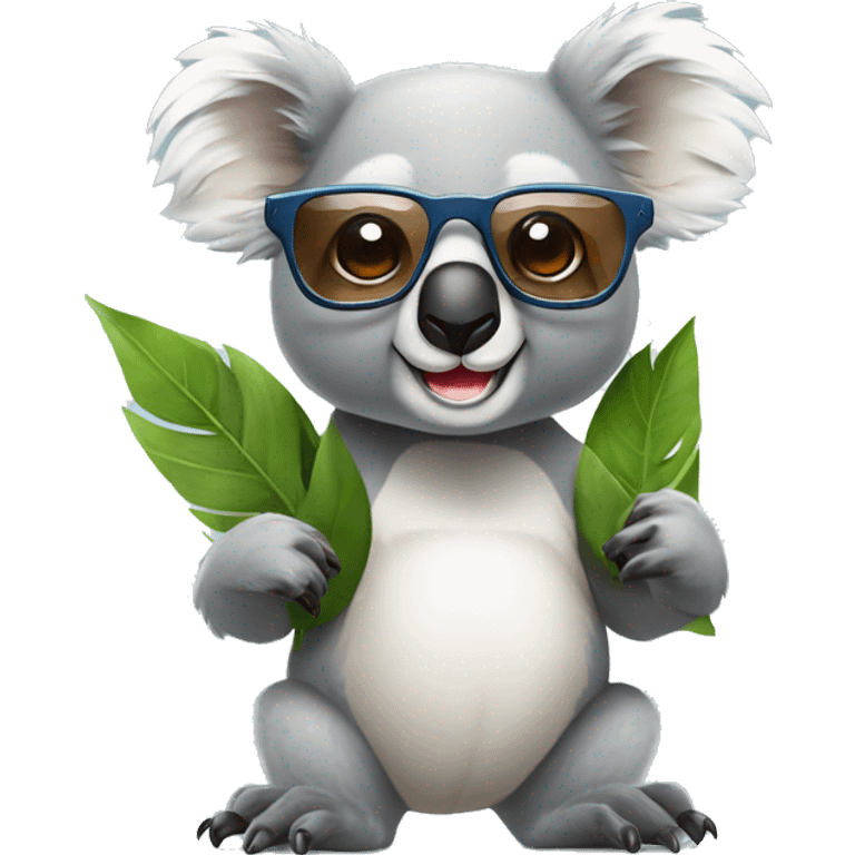 Koala con gafas dando aprobación emoji