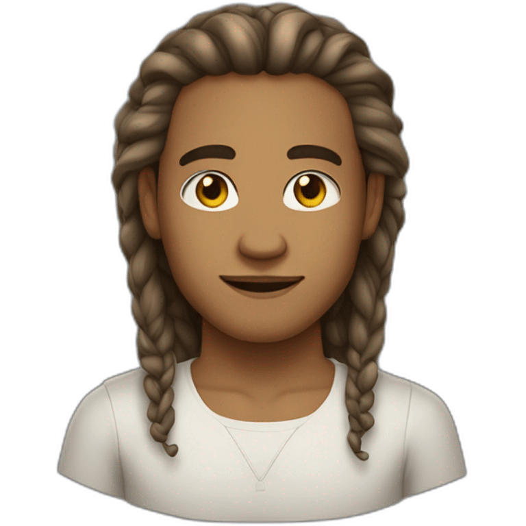 strong young light-skinned israelite man mid length hair emoji