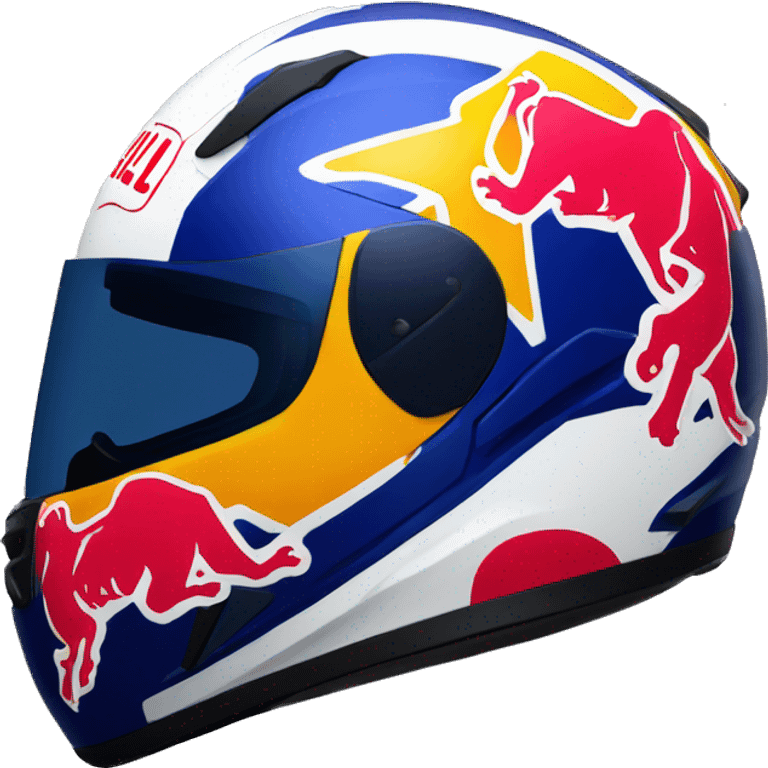 redbull motorbike helmet emoji