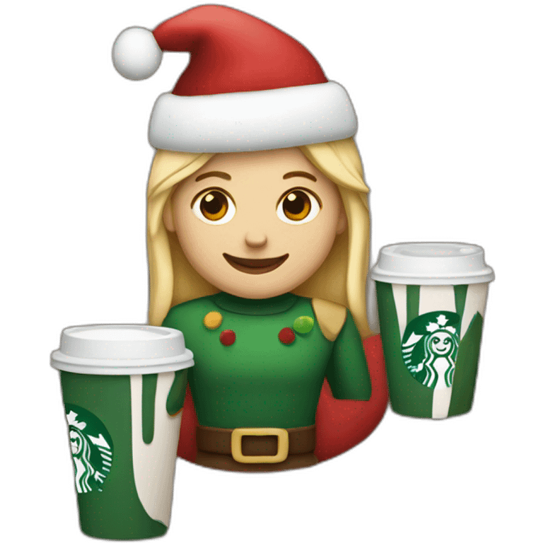 starbucks christmas emoji