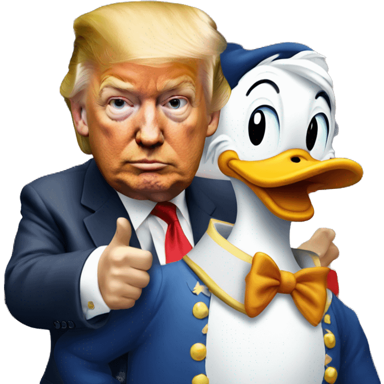 trump with donald duck emoji