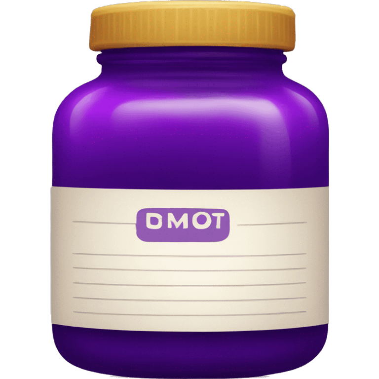 a short and little fat jar of purple ink  emoji