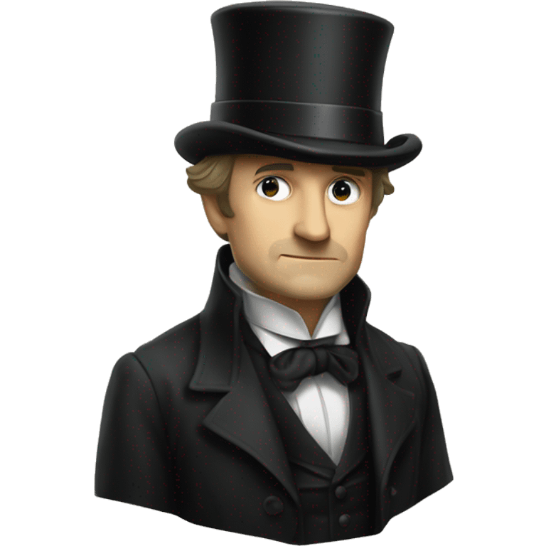 Rodion Raskolnikov from "Crime and Punishment" in a top hat emoji