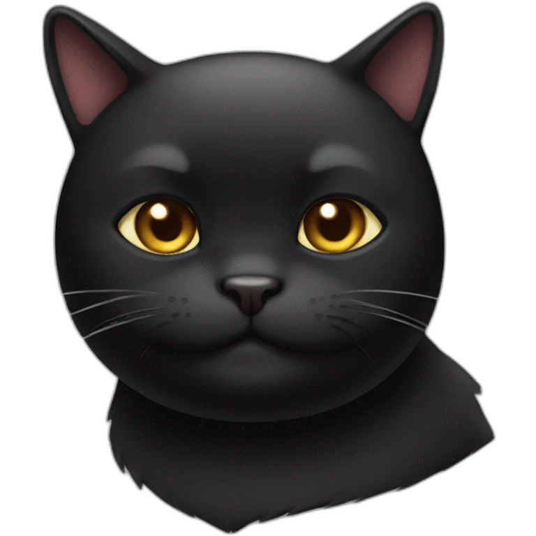 fat black cat emoji