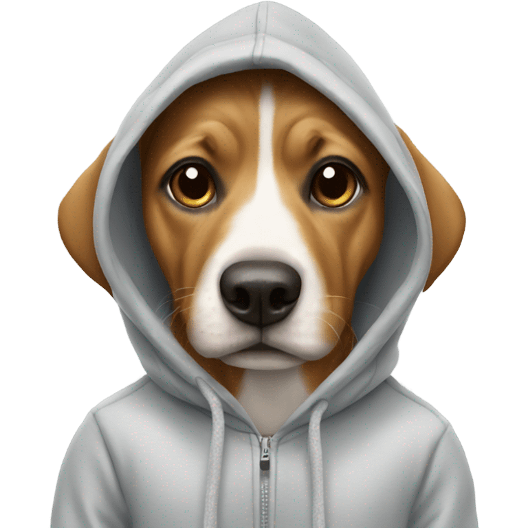 dog wearing hoodie emoji