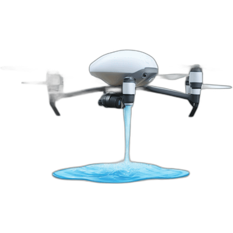 a drone that has a nozzle on it that sprays water emoji