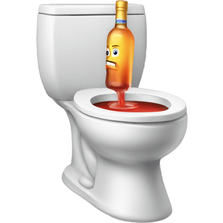 Skibidi toilet drinking Russian vodka emoji