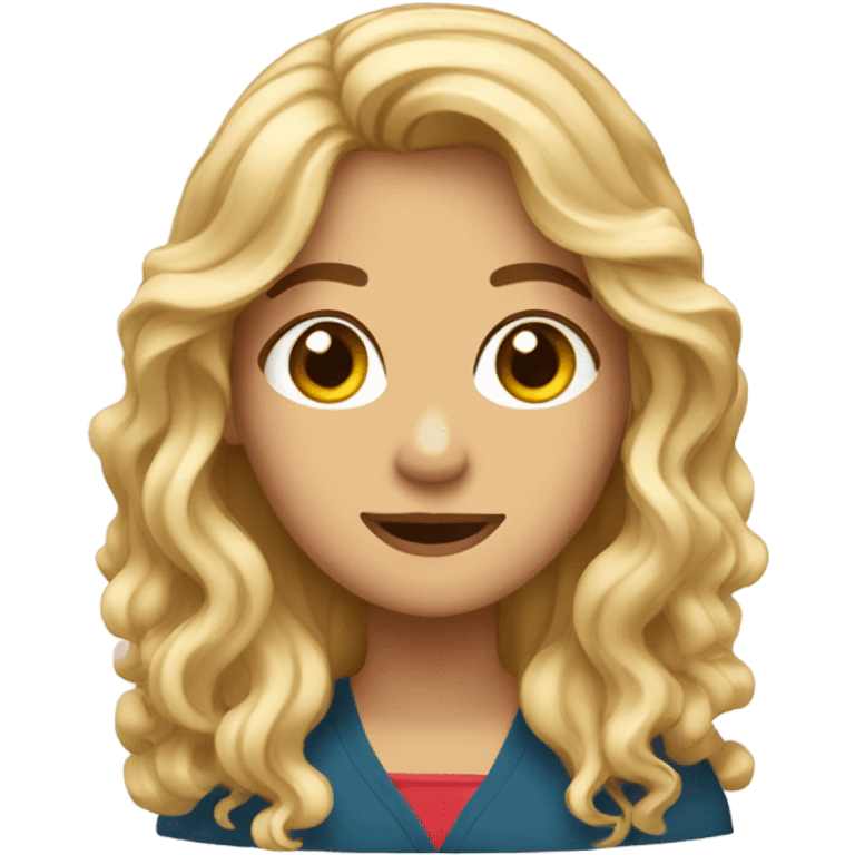 Please make a long, wavy haired blonde, Italian woman emoji