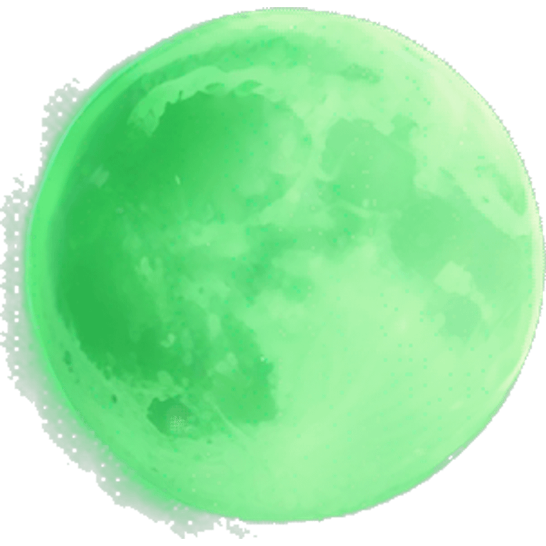 Aesthetic light green moon emoji