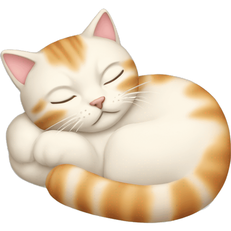 a sleeping creamy cat emoji