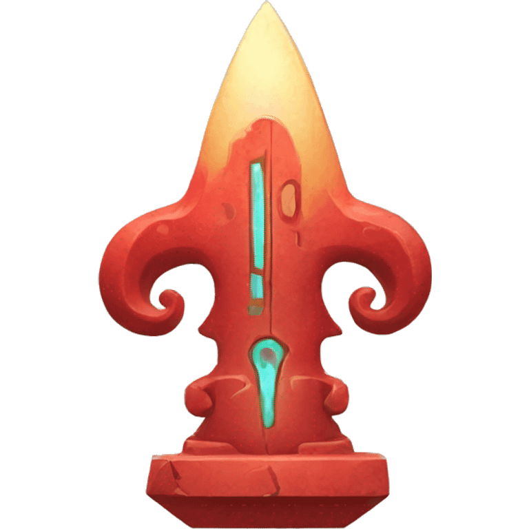 a red abstract archaic magical artifact emoji